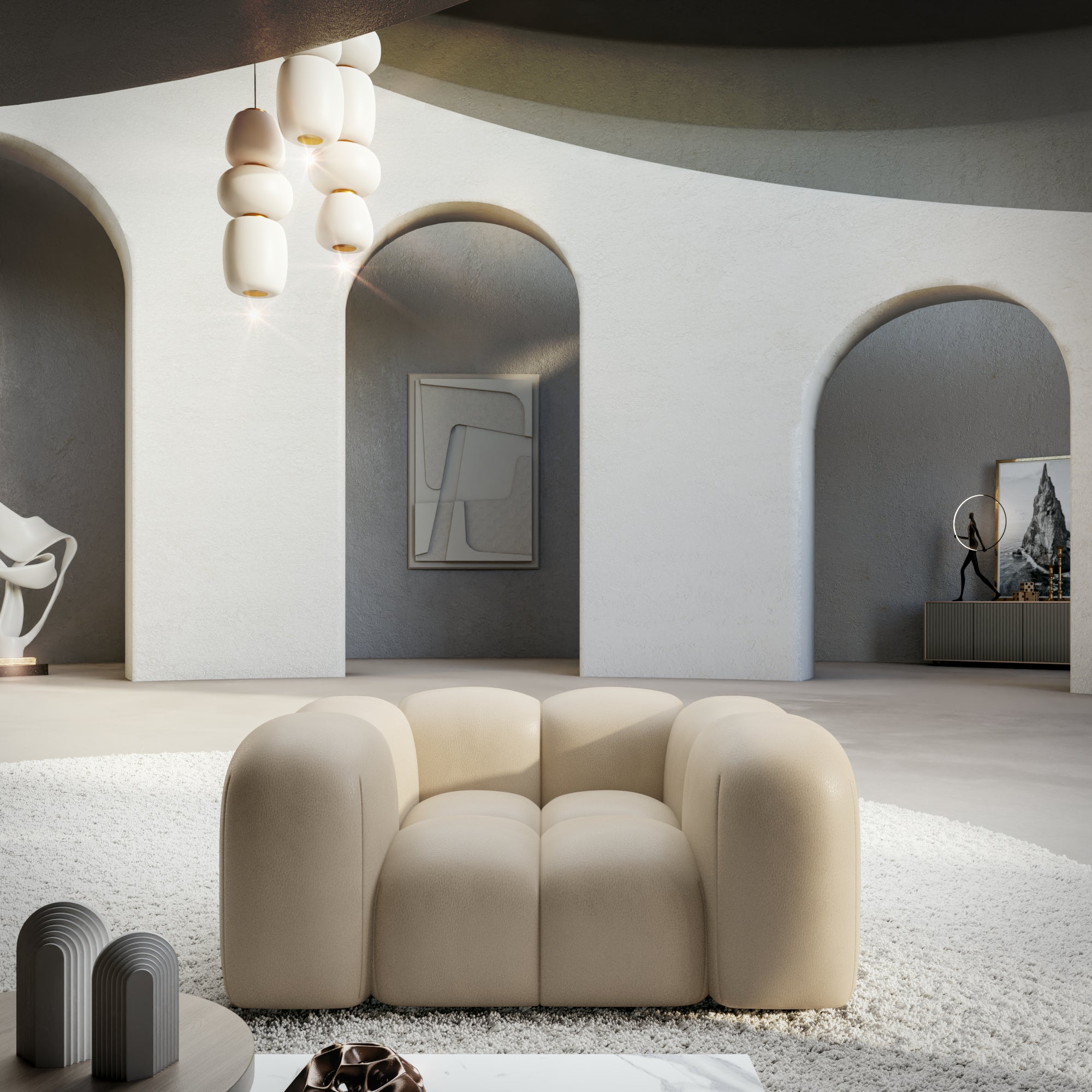 1 Seater Sofa CLOUD Real Leather